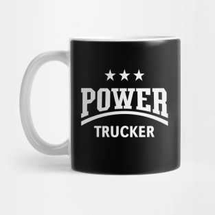 Power Trucker (Truck Driver / Truckman / White) Mug